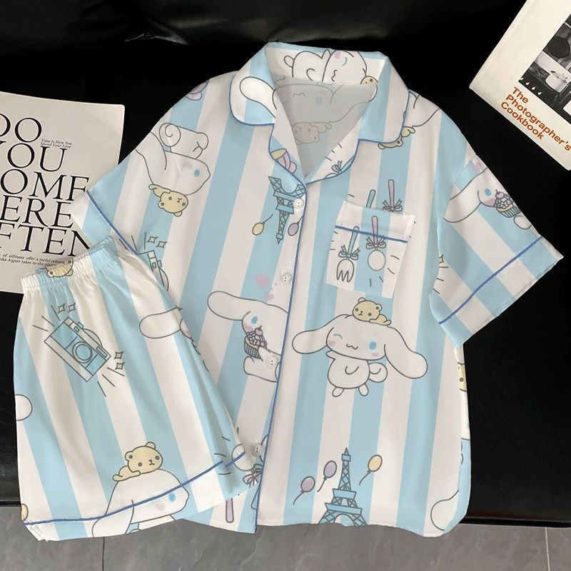 SLEEPWEAR FACTORY ชุดนอนใส่อยู่บ้าน ชุดนอนเกาหลี ชุดนอนผู้หญิง 2 ชิ้น 🌸 มีหลายไซส์ อก 30-46 นิ้ว W134 - รูปที่ 2