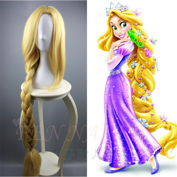 Fennel อะนิเมะคอสเพลย์ Tangled Rapunzel/Le Pei Double Twist Braid สไตล์วิกผม A1840