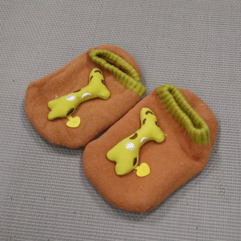 ถุงเท้าทางรก ยีราฟ ส้มL(14-16 ซม. ) RB230904-16B(L)