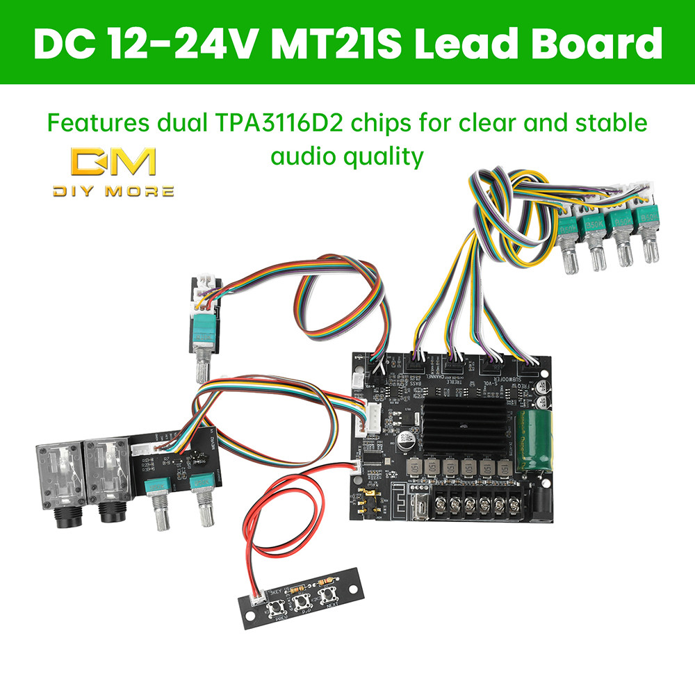 DIYMORE DC 12-24V MT21S รุ่นตะกั่ว Ktv ไมโครโฟนและเสียง All-In-One เครื่อง 2.1 ช่องบลูทูธเครื่องขยายเสียง 50 W + 50 W + 50 W + 100 W