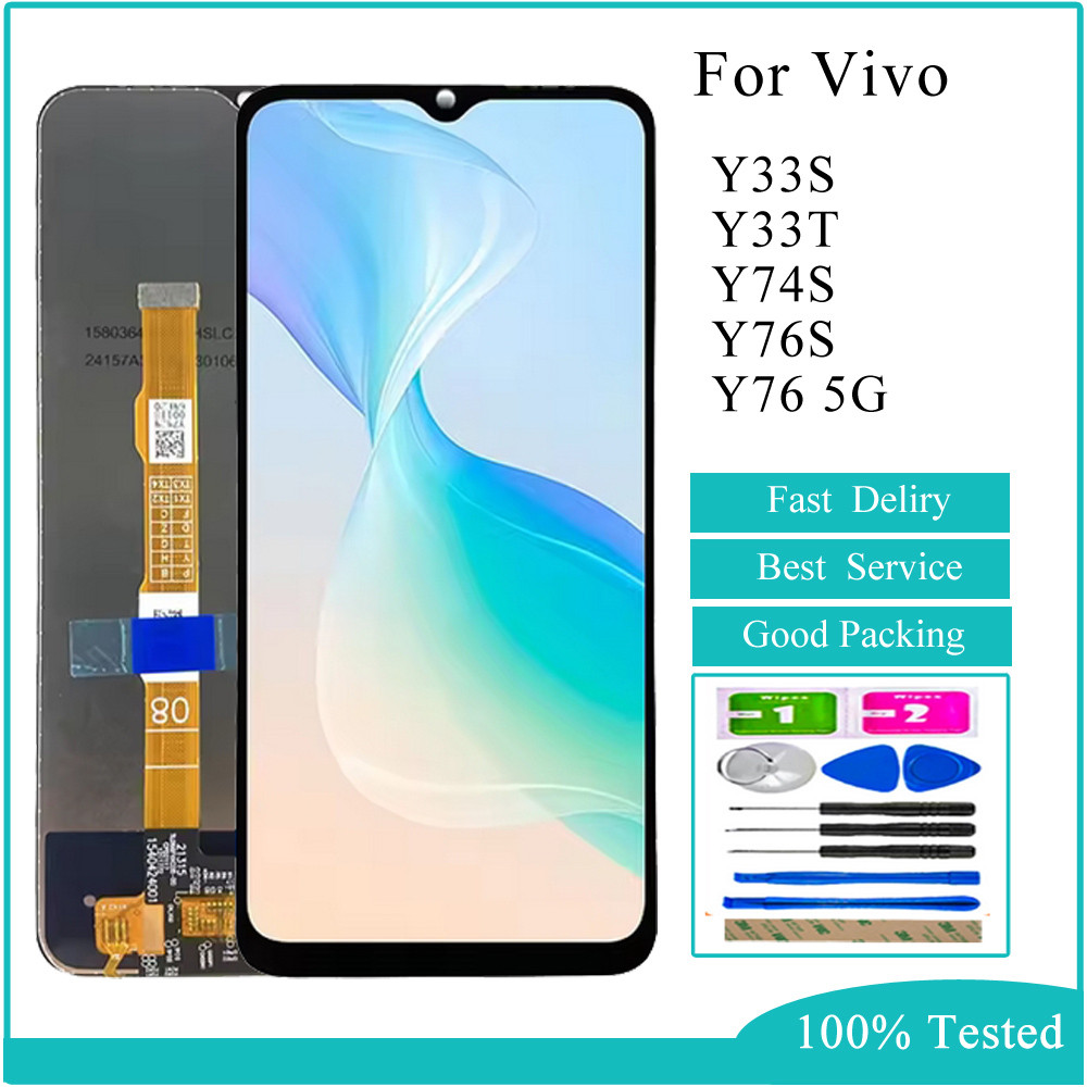 สําหรับ Vivo Y33S Y76S Y76 5G Y74S Y33T จอแสดงผล LCD Touch Screen Digitizer Assembly