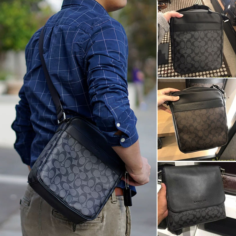 กระเป๋าสะพายผู้ชาย COACH Crossbody Bag In Signature Canvas F71765 F54788 F26068 กระเป๋าผู้ชาย