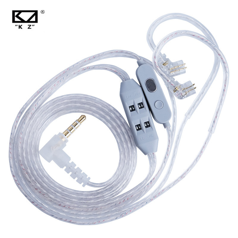 KZ T8 อัพเกรดสาย 8-Gear Electronic Tuning Silver-Plated อัพเกรดสาย 0.78 มม. 3.5 มม.สําหรับ EDX Pro A