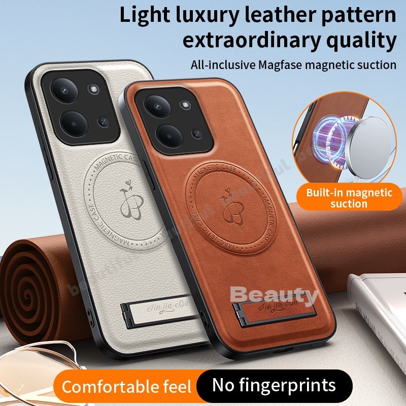 ปลอกหนังสําหรับ Redmi 15 C 15C MI15 MI15C Redmi15 Redmi15C เคสโทรศัพท์แม่เหล็กชาร์จไร้สายกันกระแทกป้