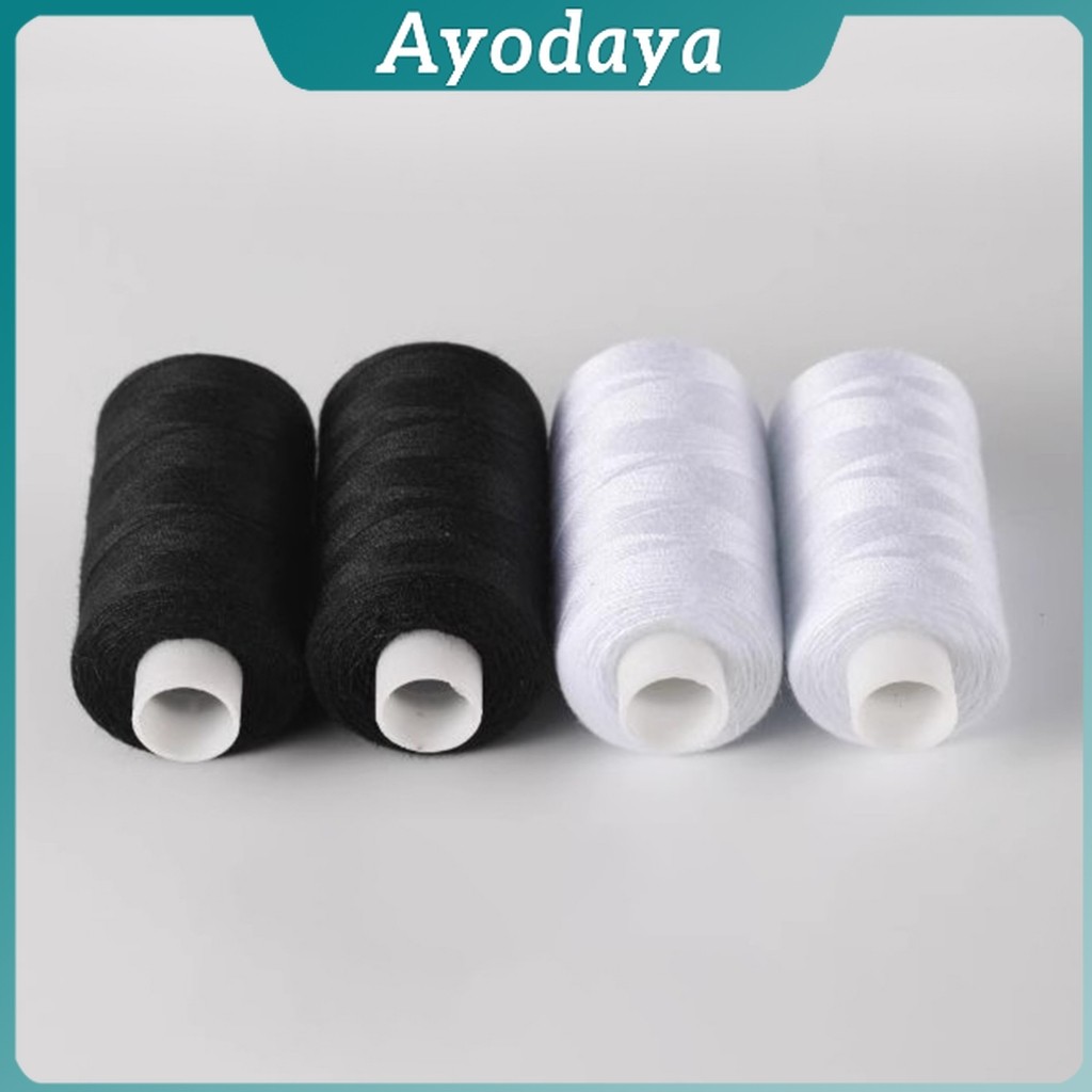 Ayo ด้ายเย็บผ้า 40/2 (โพลีเอสเตอร์) สีดำกับสีขาว ด้ายจักรเย็บผ้า เครื่องมือเย็บผ้า DIY ความยาว 500 m Sewing thread - รูปที่ 2