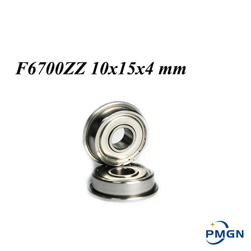 คุณภาพสูง 10pcs ABEC-5 F6700ZZ F6700-2Z 10x15x4 มม.หน้าแปลนบาง Wall Bearing Flange Ball แบริ่ง F6700
