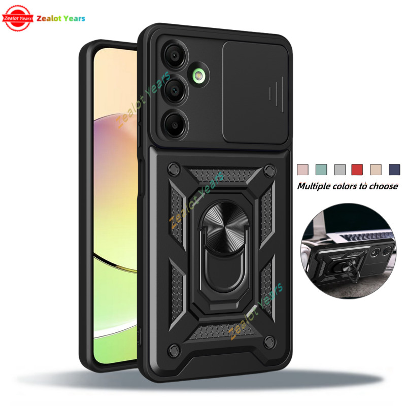 สําหรับ Samsung Galaxy A17 A16 A26 A36 A56 A27 A37 A57 5G 4G เลนส์กล้องสไลด์ปกหลังกันกระแทกเคสโทรศัพ