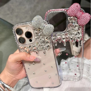 เคสโทรศัพท์สําหรับ OPPO Reno 16 16F 15 Max 15F 14F 14 13 13F 12 12F 11F 11 10 8T 7Z 8Z 6Z 8 7 6 Pro 4G 5G 3Dโบว์Rhinestonesนุ่มกันกระแทกปกหลัง