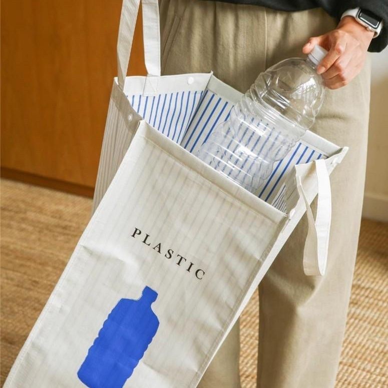 ถุงจัดระเบียบแบบแยกประเภท กันน้ำ ความจุใหญ่/มินิ พกพาสะดวก สไตล์เกาหลี สำหรับเสื้อผ้าสกปรก รีไซเคิล ขยะ บ้าน/ออฟฟิศ - รูปที่ 2