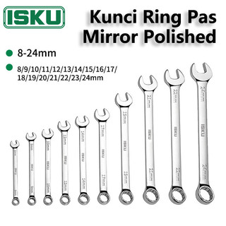 Isku Kunci Ring Pas Set 8-27mm 14pcs Alat Professional Kunci Ring Pas/Kunci Pas