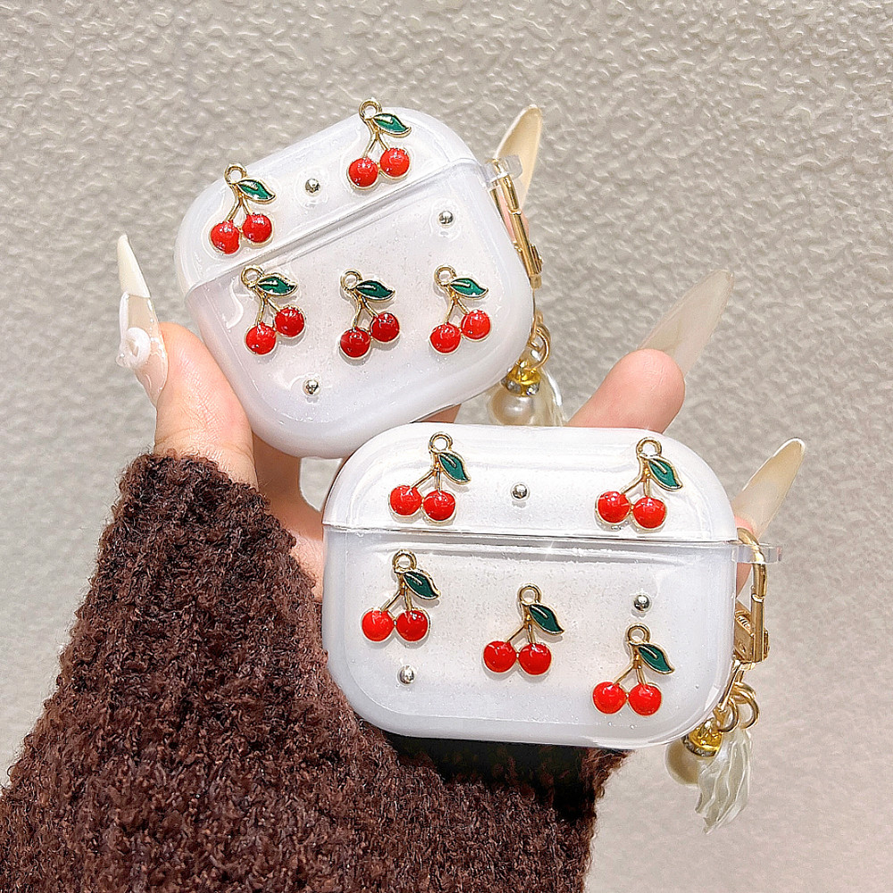 เคส Airpods 4 3 2 1 Soft Case Airpods pro ลายเชอร์รี่ ซิลิโคนนิ่ม การป้องกันการตก Airpod gen 3 รูปแบบเชอร์รี่น่ารัก