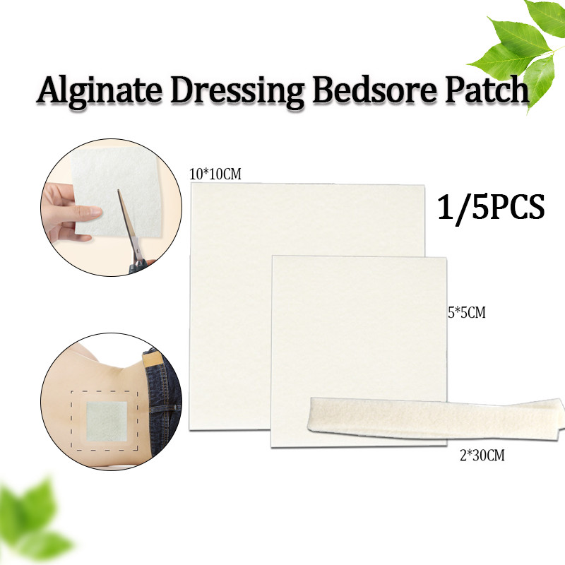 1/5PCS Medical Alginate Dressing ความดัน Ulcer Patch แผลหมัน Dressing Thin Healing Pad ความดัน Ulcer