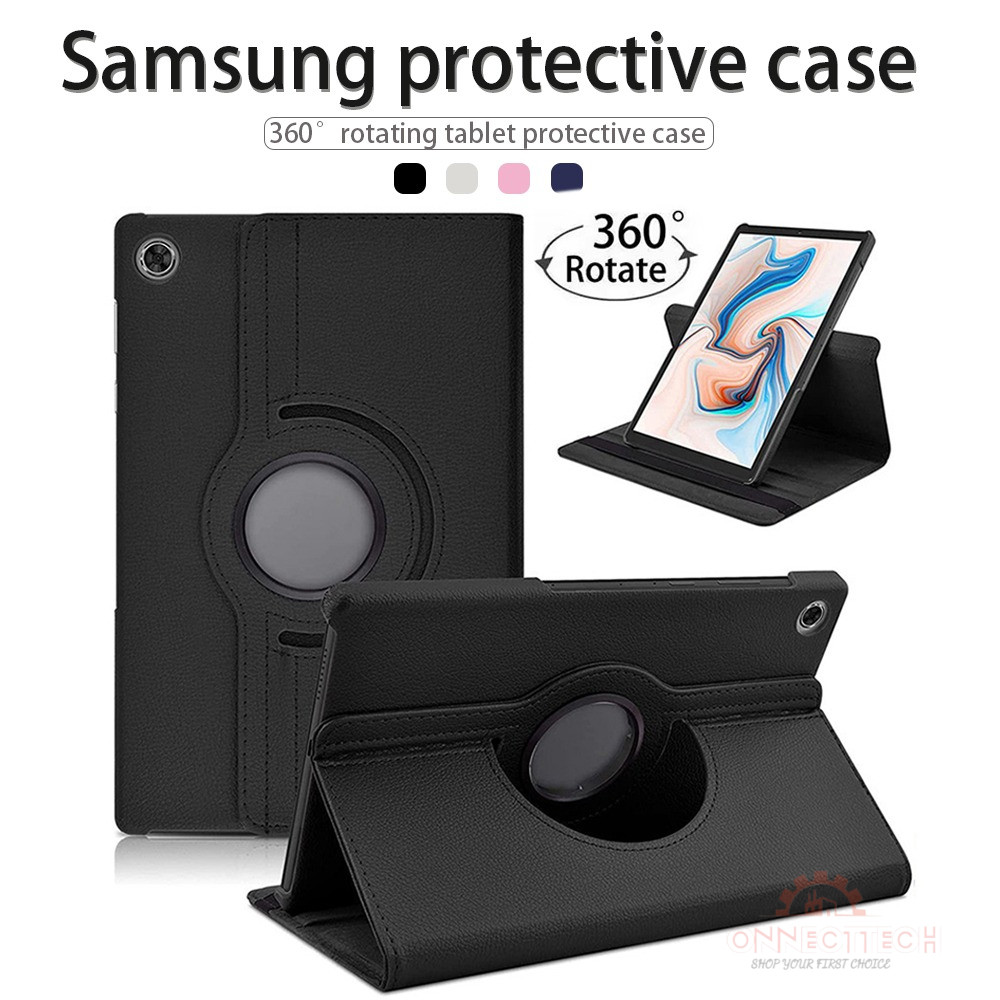 ลายลิ้นจี่ 360° เคสกันกระแทกแบบหมุนได้ for Samsung Tab A9 Plus A9 A7 Lite S6 Lite S9 S7 S8 A8 S10 FE S9 FE case