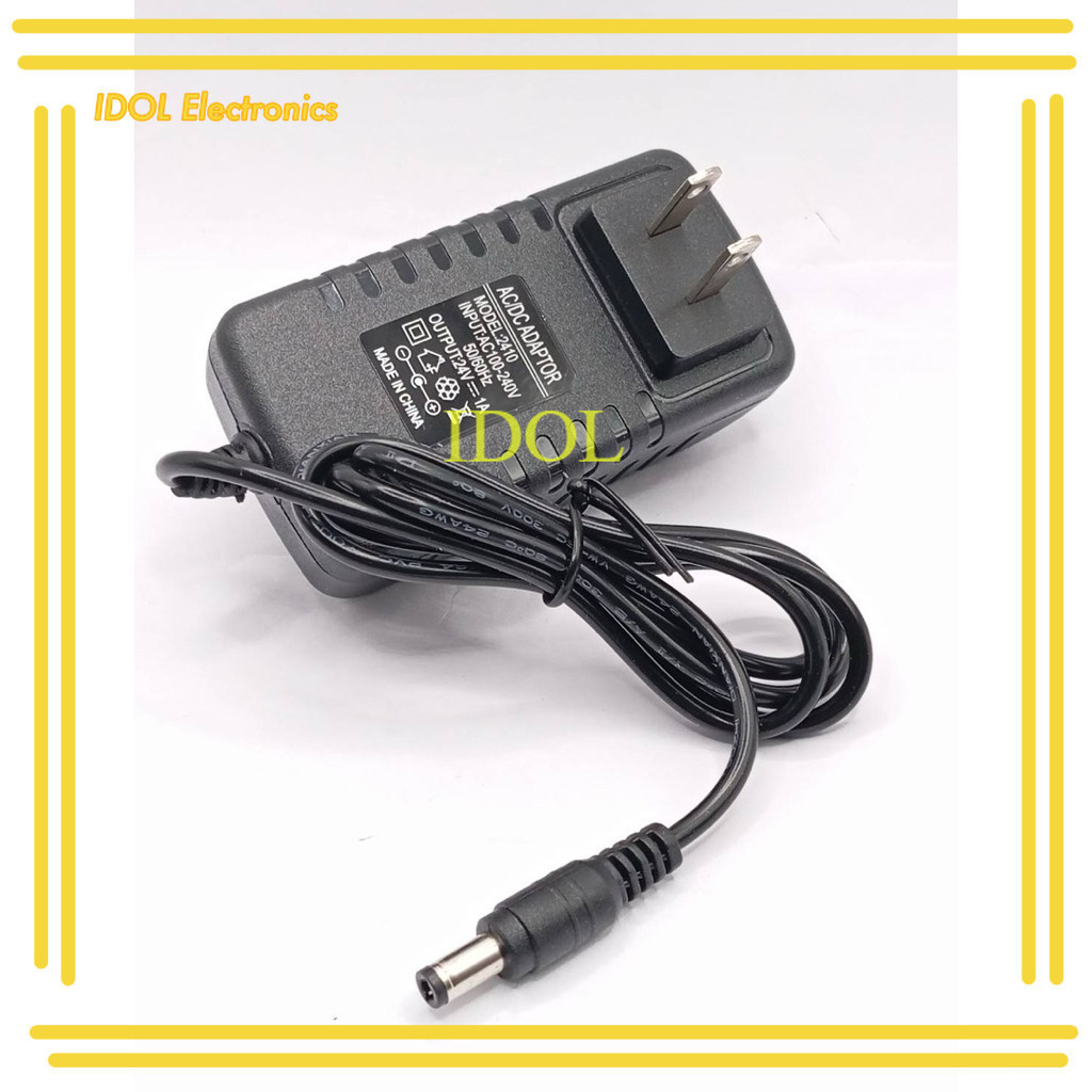 ราคาถูก! 24v1a AC/DC ADAPTOR MODEL:2410 INPUT:AC100-240V 50/60Hz OUTPUT:24V === 1A