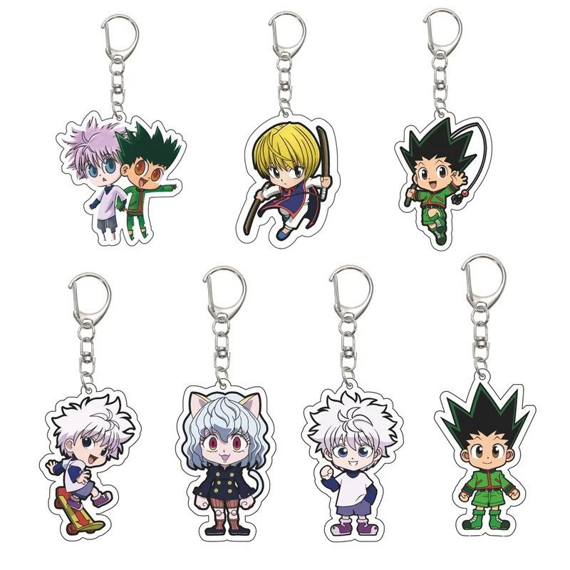 55 มม.อะนิเมะ HUNTER พวงกุญแจ GON FREECSS/Killua Zoldyck/Leorio PalamdiKnight พวงกุญแจอะคริลิครุ่นแผ