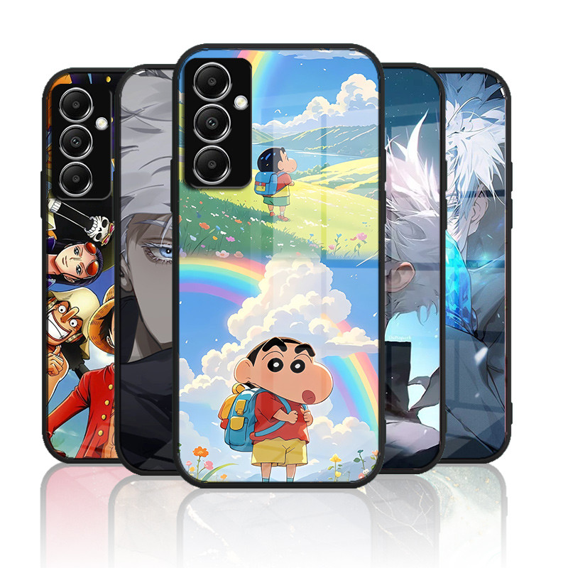 SAMSUNG ปลอกแก้วสําหรับSamsung Galaxy A05s A15 4g A15 5G A25 5G A34 5G M34 5GกันกระแทกกระจกนิรภัยBac