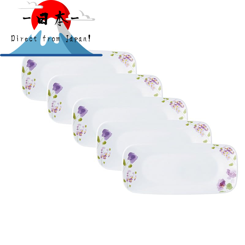 [Direct from Japan]
Corelle Long Plate Violet Mist Square J2210-VM Set of 5 CP-1535 5 pieces include
