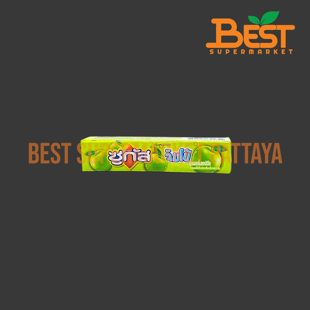 ซูกัส จัมโบ้ ลูกอมกลิ่นแอปเปิ้ล 48 กรัม.Sugus Jumbo Green Apple Flavoured Chews 48g.