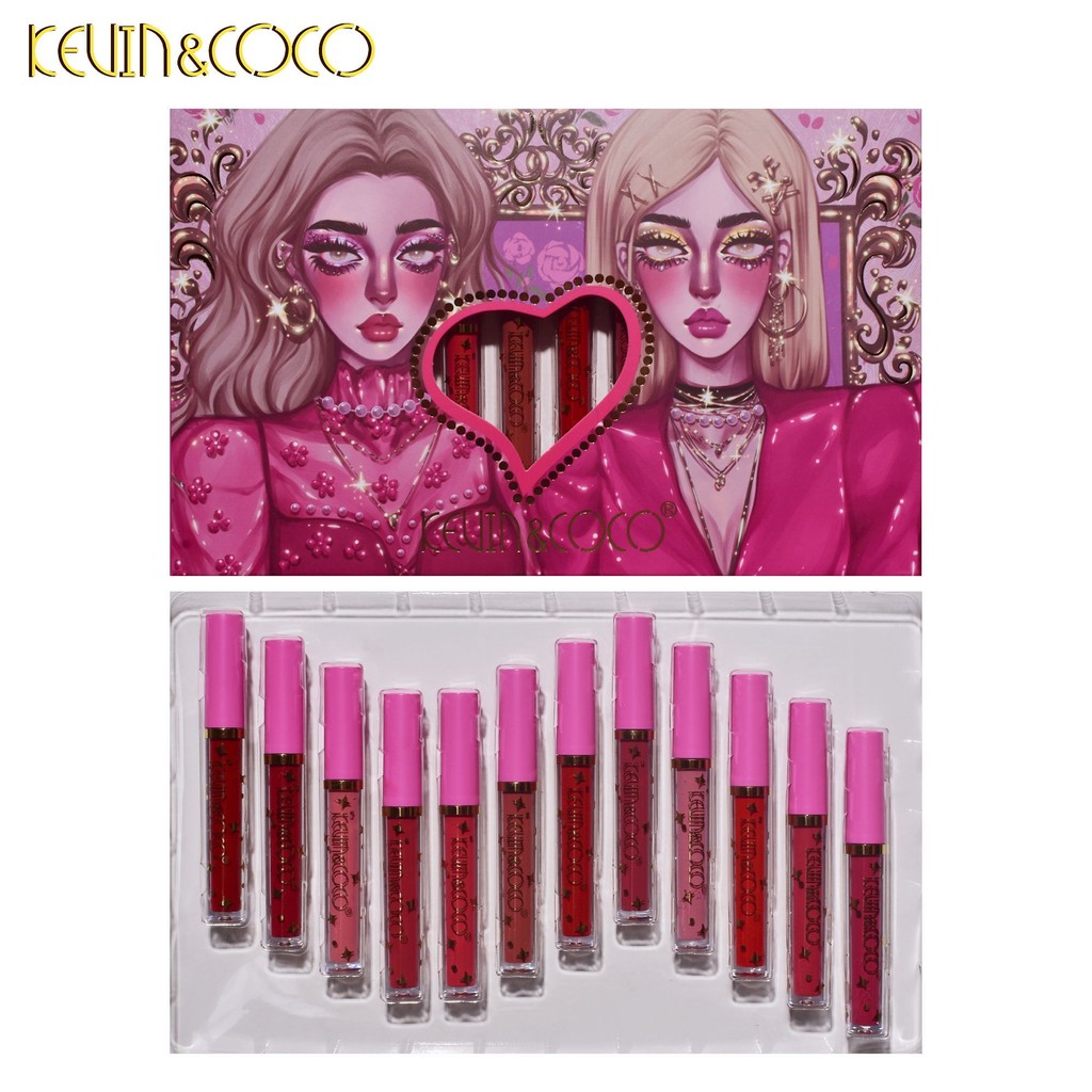New Product#Exclusive Supply KEVIN&COCO Multi-color Lip Gloss Set Versatile for daily use, non-smudg