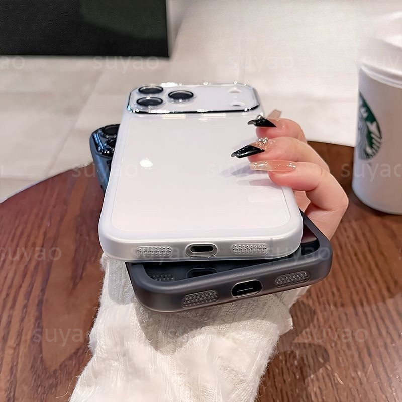สําหรับ iPhone 17 Pro Max ProMax Air เคสโทรศัพท์สแควร์ Clear Soft ปลอก iPhone17ProMax iPhone17Pro กันกระแทก TPU ซิลิโคนชุบโปร่งใสแฟชั่นปกหลัง ราคา ถูกที่สุด ดีลบีเคเค แกลเลอรีภาพที่ 5