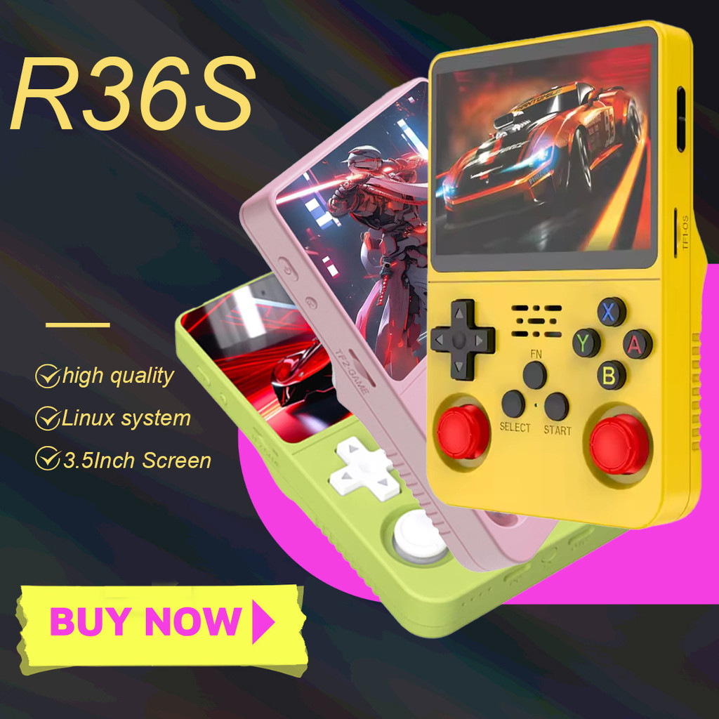 R Series Game Console, R36S Handheld Series, Portable Retro Game Console, Built-in Free Game Softwar