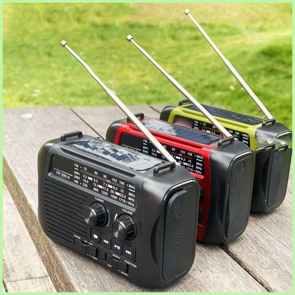 Survival Radio แบบพกพา FM AM SW วิทยุ Weather ออกอากาศไฟฉาย MultiFunction ชาร์จโทรศัพท์มือถือสําหรับ