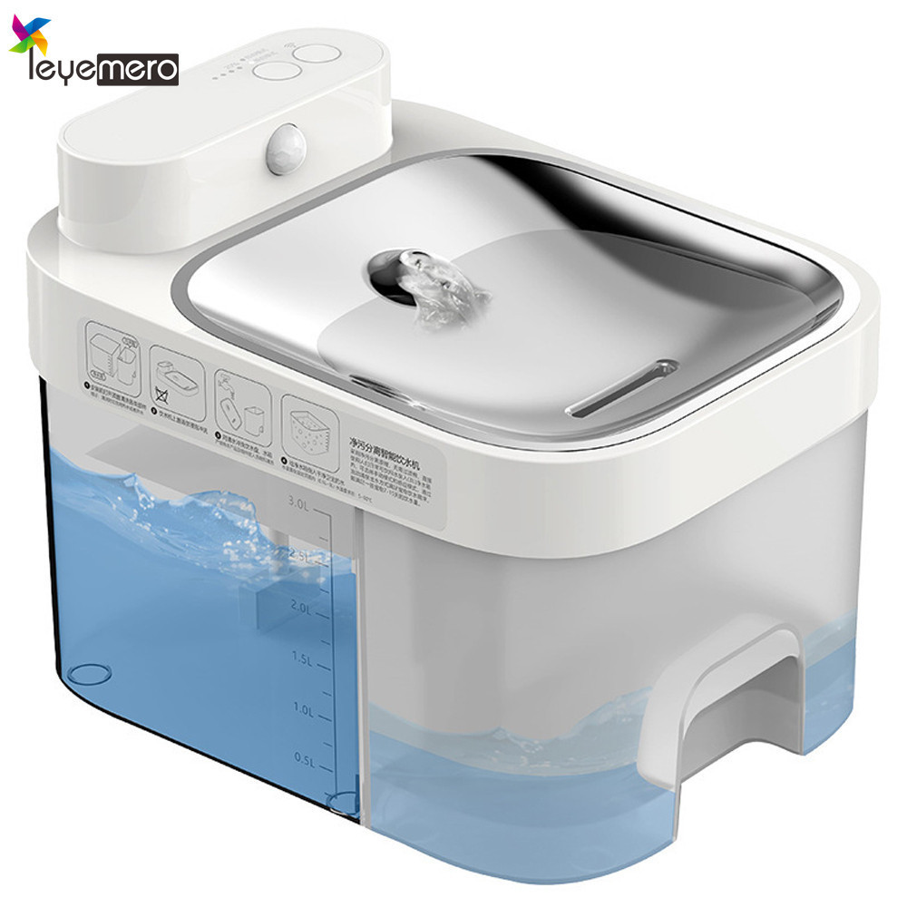 น้ําพุสัตว์เลี้ยง M01 อัตโนมัติทําความสะอาดน้ําเสียแยกไม่มีวัสดุสิ้นเปลืองAPP ControlAntiDry Burning