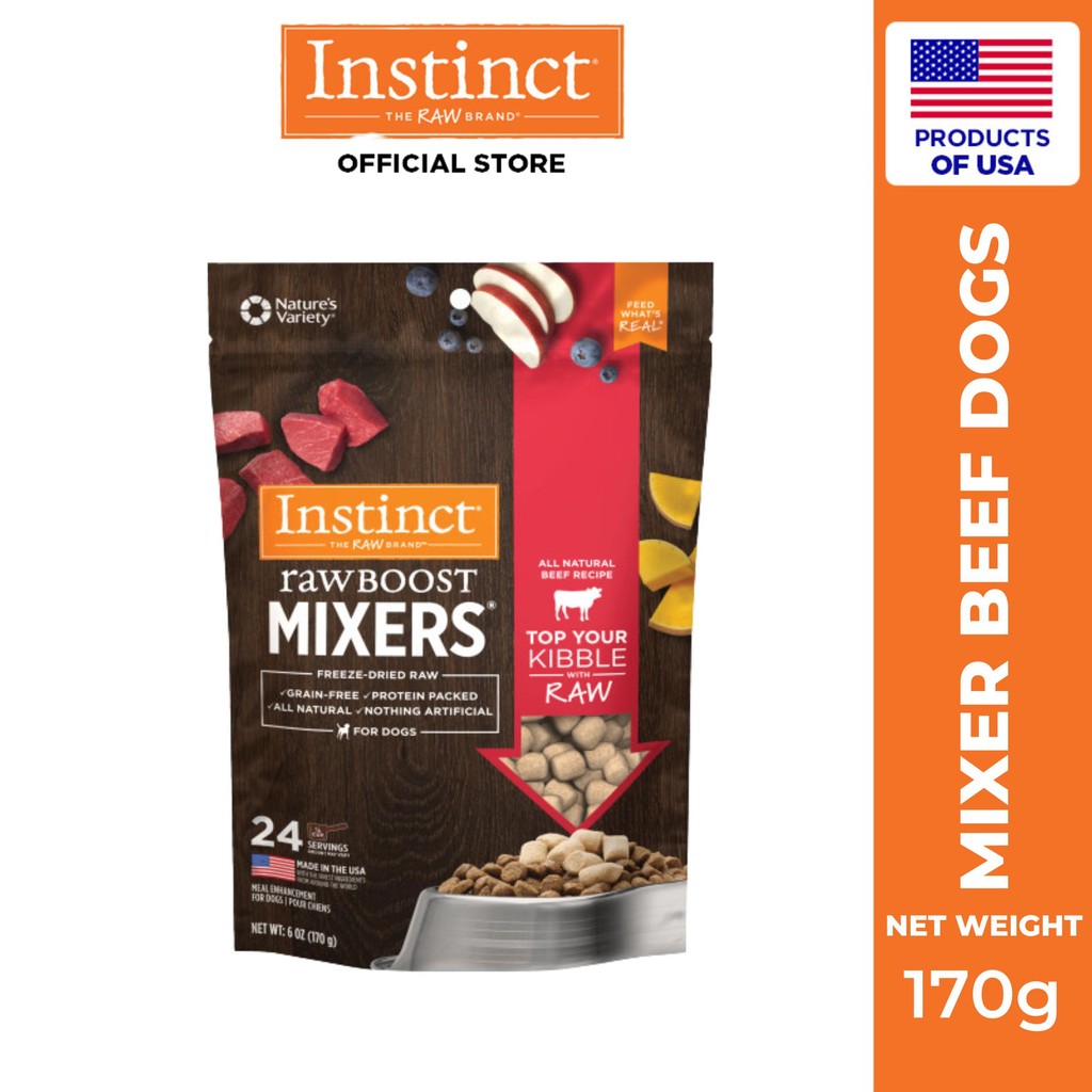 Instinct Raw Boost Mixers Beef Dogs 170g