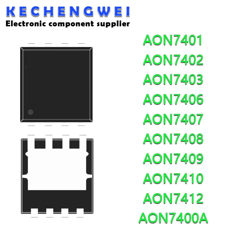 5PCS AON7401 AON7402 AON7403 ATO7406 ATON7407 ATO7408 ATO7409 ATON7412 ATO7400A QFN-8 ชิป ic