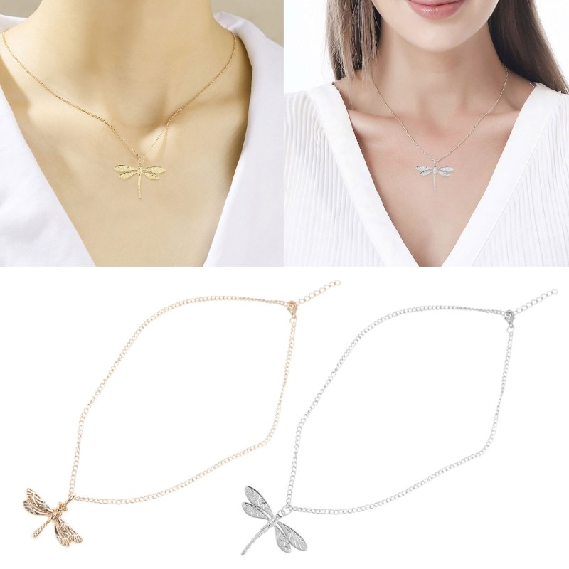 ONE Stylish Dragonflies Zirconia สร้อยคอสําหรับผู้หญิงแบบพกพาเครื่องประดับทนทาน