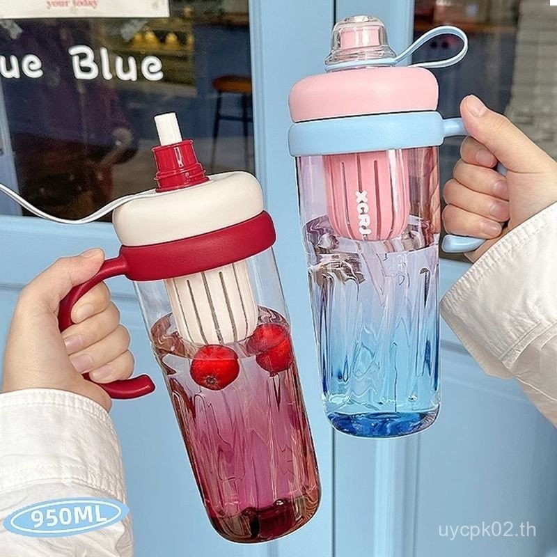 ราคากิจกรรม [ไดอารี่ชาขนาดเล็ก] ถ้วยน้ําดื่มคู่ความจุขนาดใหญ่ อิน สาวแบบพกพาถ้วยน้ําพลาสติกทนอุณหภูม