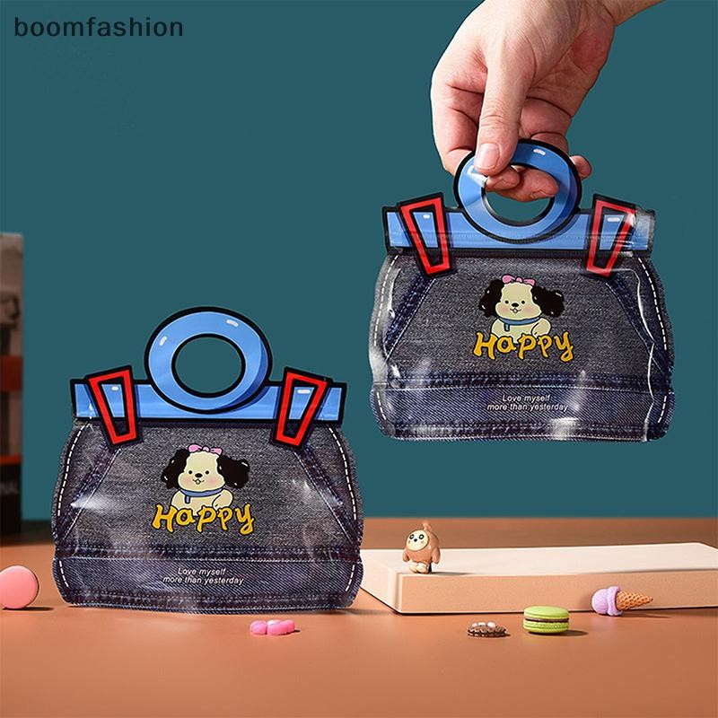 [BOOM] 5 ชิ้นขนมถุงบรรจุภัณฑ์การ์ตูนสุนัขเครื่องถุงปิดผนึกอาหารเกรด Self-lock ซิปปิดผนึกกระเป๋านักเร