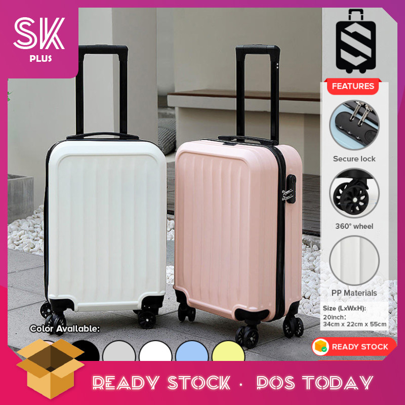 SKplus SKY TRAVELLER SKY389 20 นิ้ว PP วัสดุกระเป๋าเดินทางรถเข็นนักเรียน Universal ล้อกระเป๋าเดินทาง