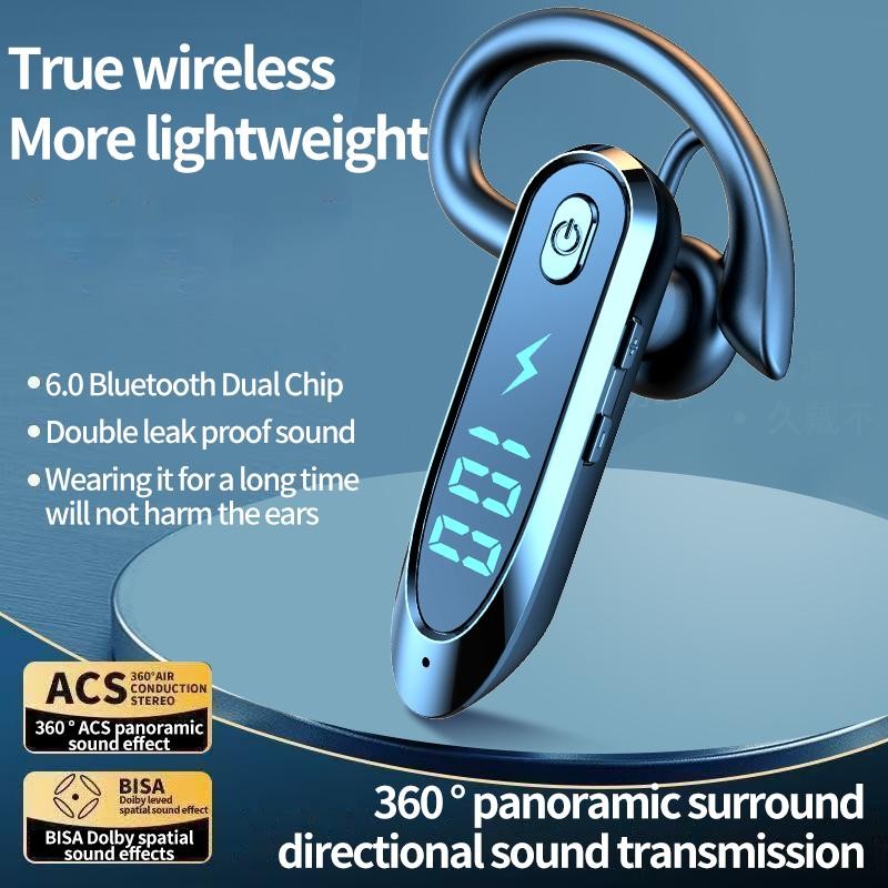 แท้100% ส่งไว Business หูฟังไร้สาย Bluetooth 6.0 หูฟังบลูทูธ ข้างเดียว HIFI AUDIO