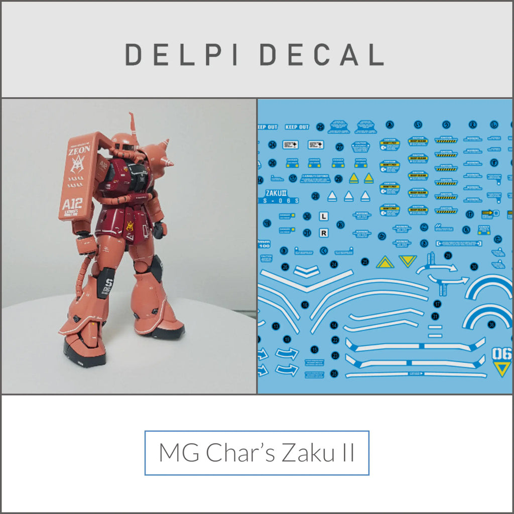 Delpi Decal (ดีคอลน้ำ) MG Char’s Zaku II
