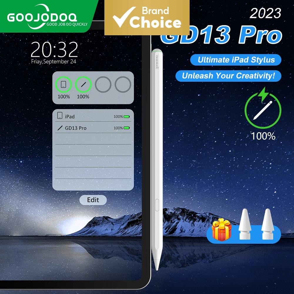 Goojodoq GD13/14 โปรแกรมปรับแต่งสำหรับค้นหา Stylus สำหรับ Pad 10/9 Air 4-6 & Pro 11-13 (รุ่นปี 2018-