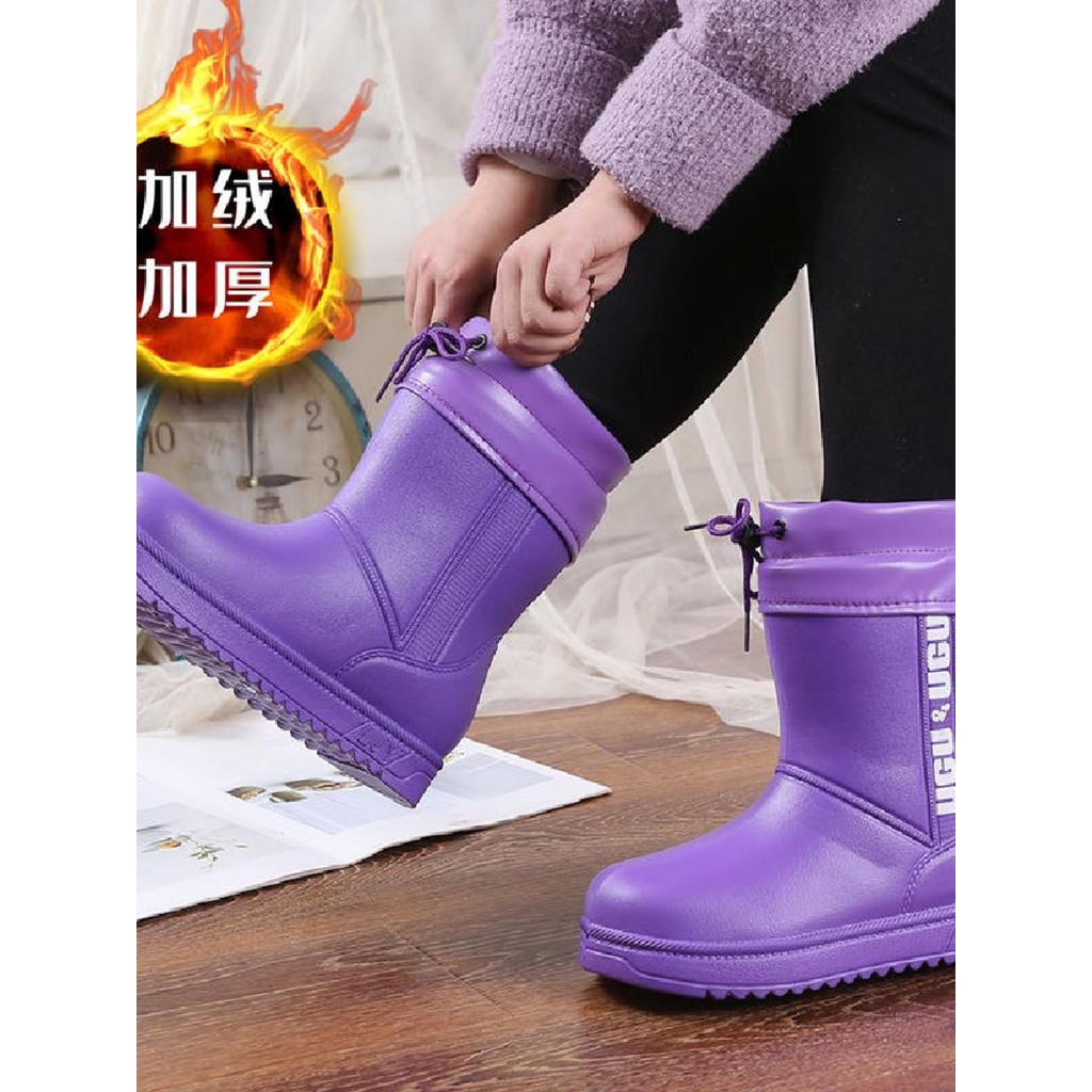 ♢Mid-tube Outdoor Thicken Winter Cold-proof Cotton Shoes Snow Boots❃