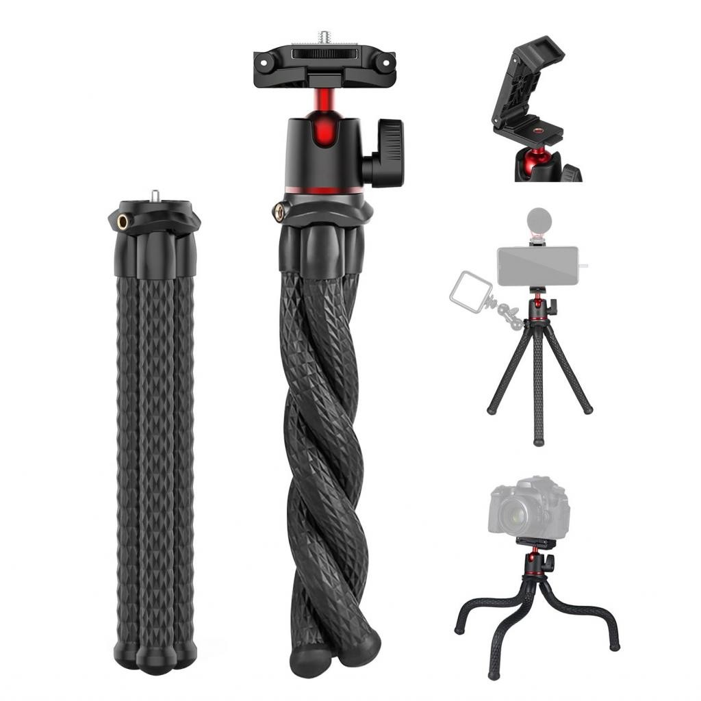 mallcenter1he-th-sip-tw walmeck tripod octopible tripod tripod ยืดหยุ่น 1/4 นิ้วการออกแบบแพลตฟอร์ม 2