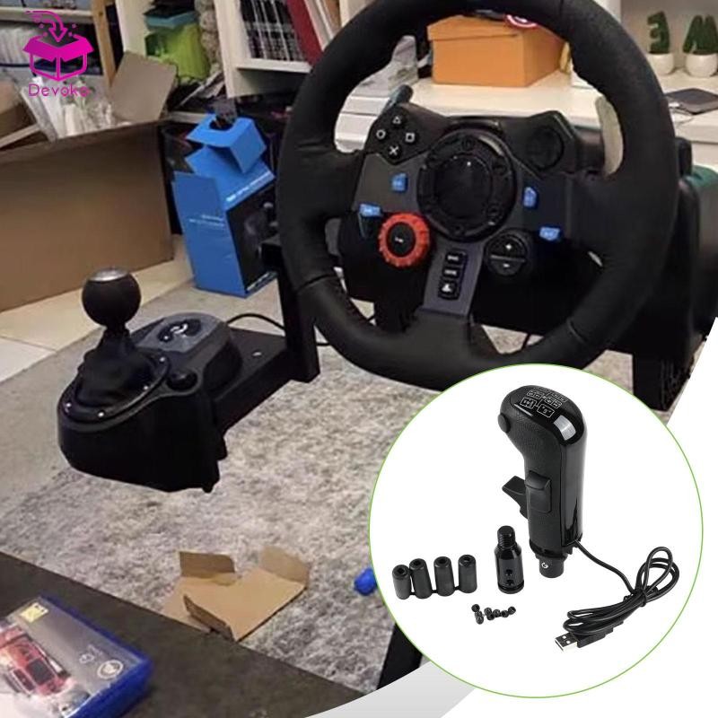 [chiwanji2mf] อุปกรณ์เสริมพวงมาลัย USB Truck Simulator Shifter หัวเกียร์สีดําสําหรับ G920 G25