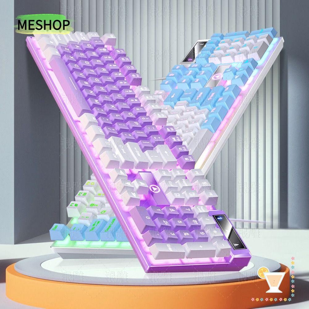 MESHOPTH คีย์บอร์ดเกมมิ่ง, อินเทอร์เฟซ USB คีย์บอร์ดแบบมีสาย K500, คีย์บอร์ดเมมเบรน 104 คีย์เรืองแสง