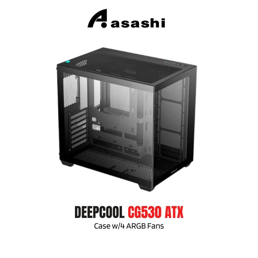 เคส Deepcool CG530 ATX พร้อมพัดลม ARGB - สีดํา