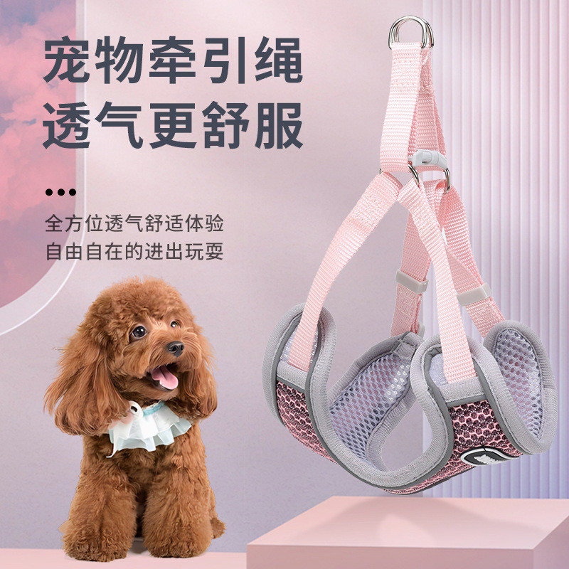 [จัดส่งด่วน] Cat Pet Chest Strap Vest Style Outing Anti-breakaway Leash Cat Dog Leash jj 08 10/1