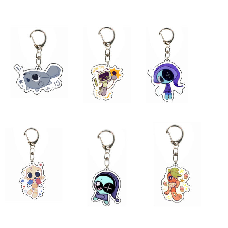 อะนิเมะใหม่ข้ามพรมแดนเกมDandys World Scraps World Miniน่ารักDandy Vee Shelly Pebble Key Chain Double