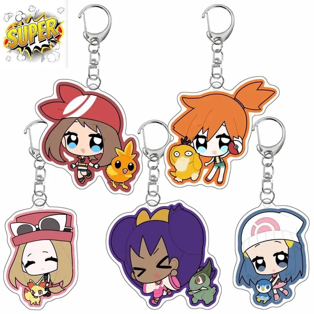พวงกุญแจอะคริลิค Dawn Misty May Iris Serena Piplup Psyduck Torchiic Fenunk อะคริลิคพวงกุญแจจี้