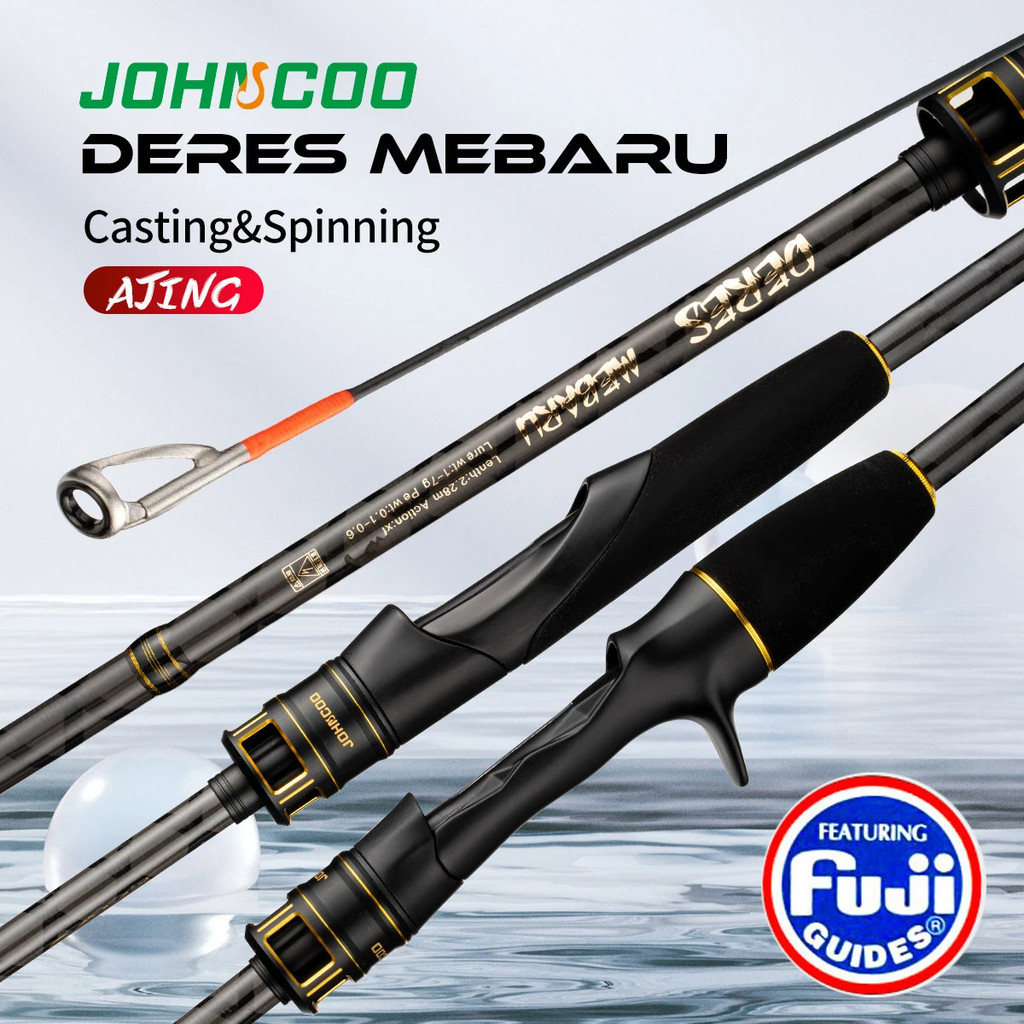 วันนี้S Pick Ajing Fishing Rod Spinning Casting Rod 2.28m Rock Fishing Rod แหวน Fuji Mebaru Rod 1-7g