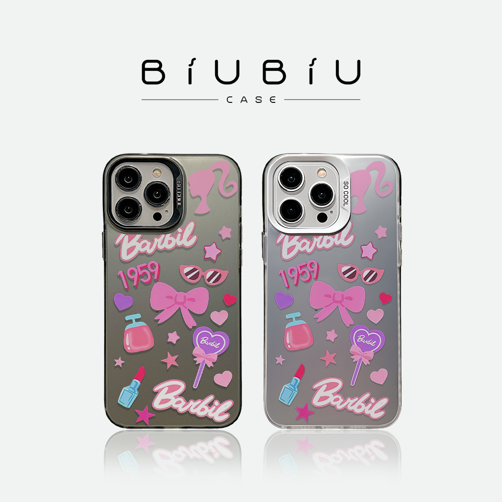BIU BIU CASE iPhone 11 13 12 14 15 16 Pro MAX 7 8 6 6S Plus XR XS MAX 7Plus 8Plus ตุ๊กตาบาร์บี้ iPho