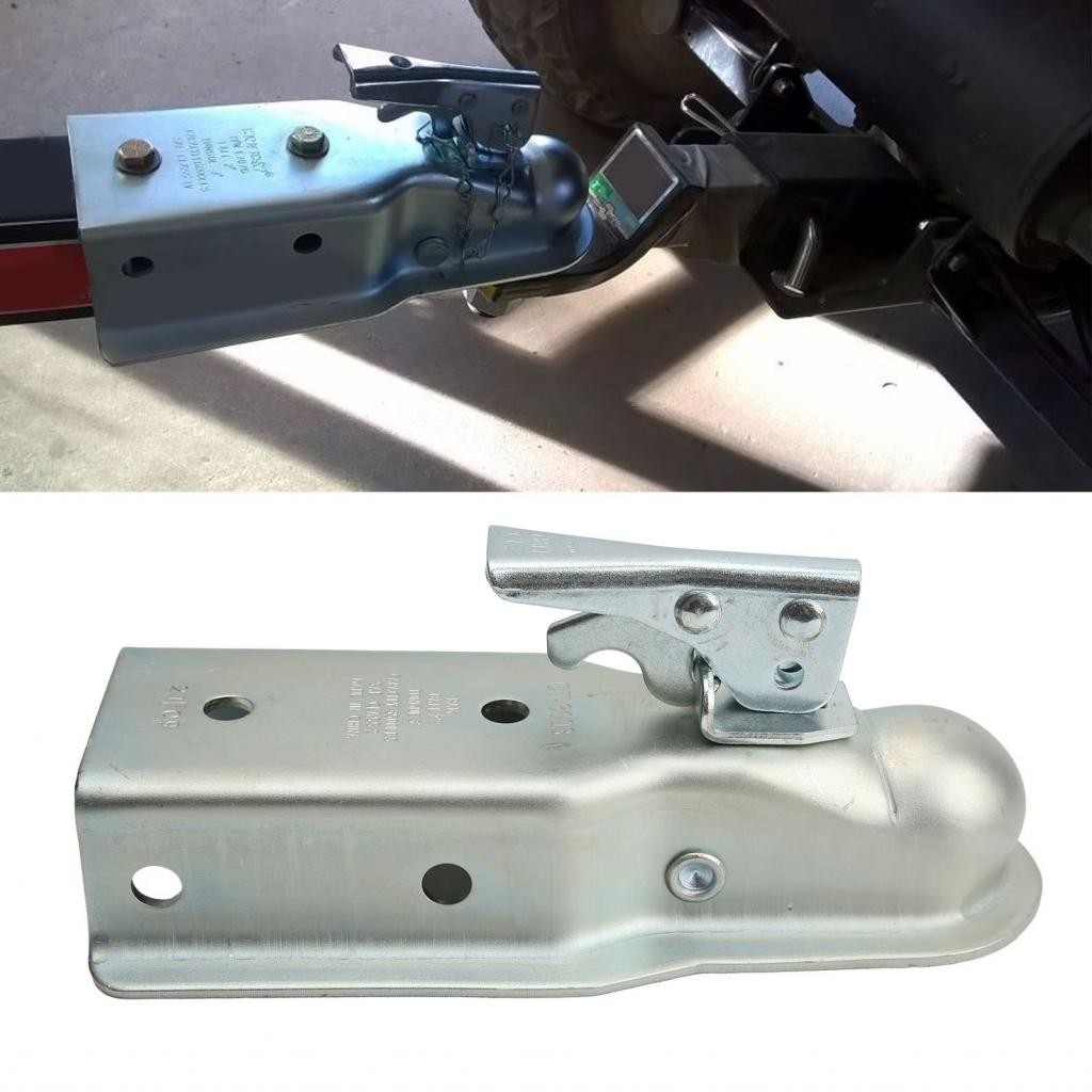 Seashorehouse Trailer Coupler 2in Hitch3500 lbs ความจุโหลดสําหรับหลอด 76 มม. - รถบรรทุกลิ้นตรง SUVs 