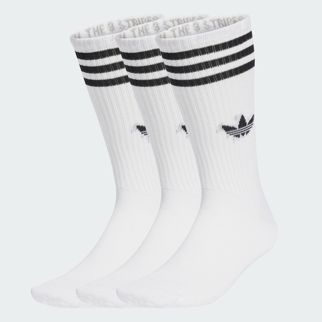 adidas ไลฟ์สไตล์ ถุงเท้าครึ่งแข้งยาวพิเศษ 3-Stripes (3 คู่) Unisex สีขาว JV7416