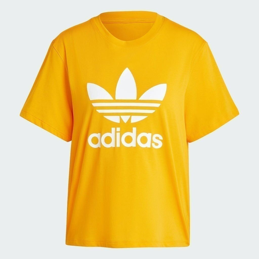 adidas Lifestyle Adicolor Trefoil Boxy Tee Women Yellow IY4686