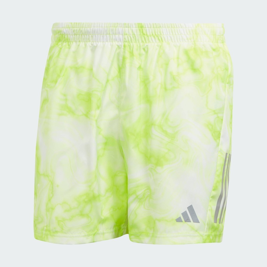 adidas วิ่ง กางเกงขาสั้นพิมพ์ลายทั้งตัว Own the Run ผู้ชาย สีขาว IL4801